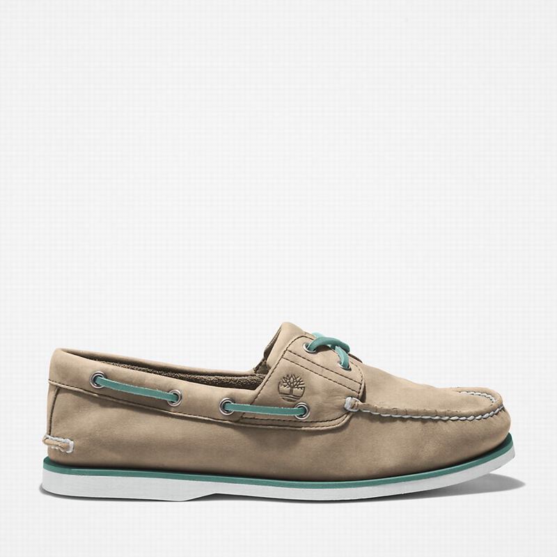 Beige Timberland 2-Eye Classic Boat Shoes | 7715256