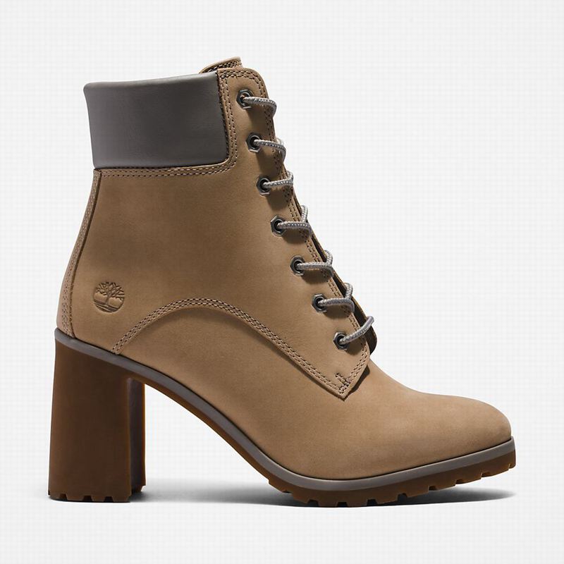Beige Timberland Allington Heeled 6 Inch Boots | 33800806