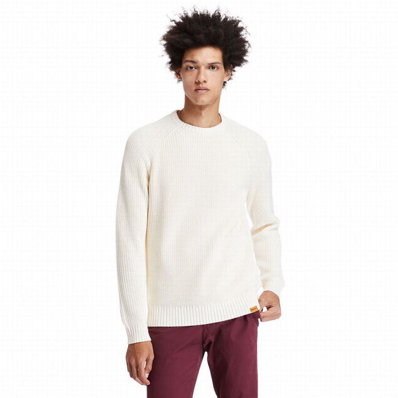 Beige Timberland Beards Brook Crew-Neck Sweaters | 37744944