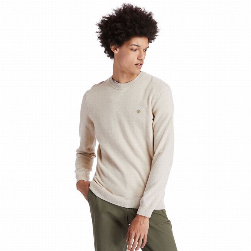 Beige Timberland Cohas Brook Crewneck Sweaters | 78645022