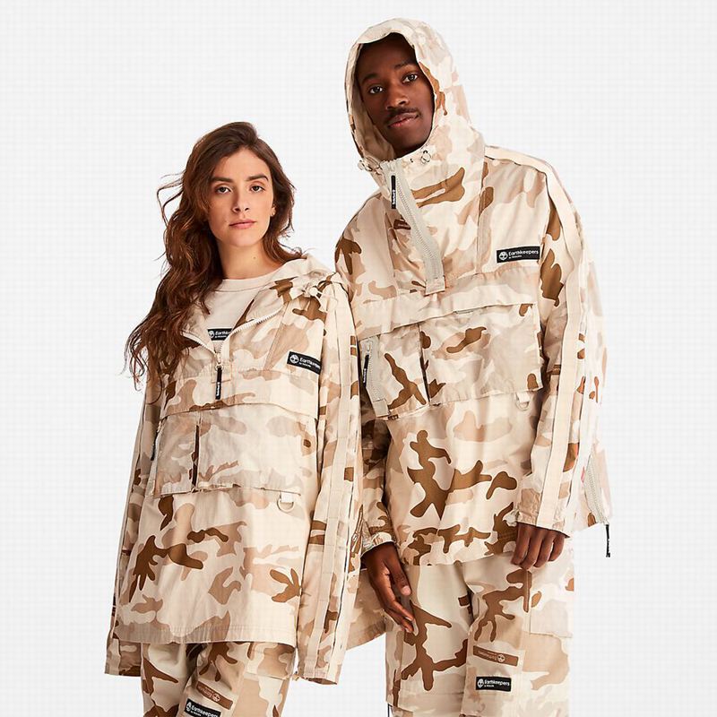 Beige Timberland Earthkeepers by Raeburn Packable Anorak Hoodie | 34339296