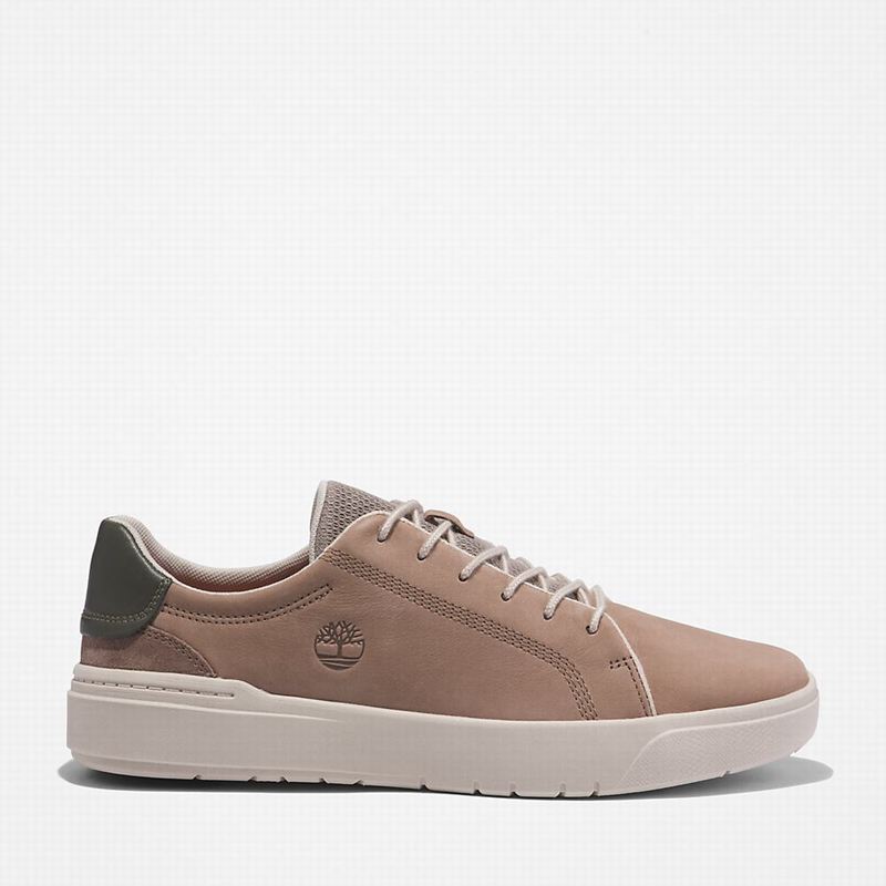 Beige Timberland Seneca Bay Leather Sneakers | 54978139