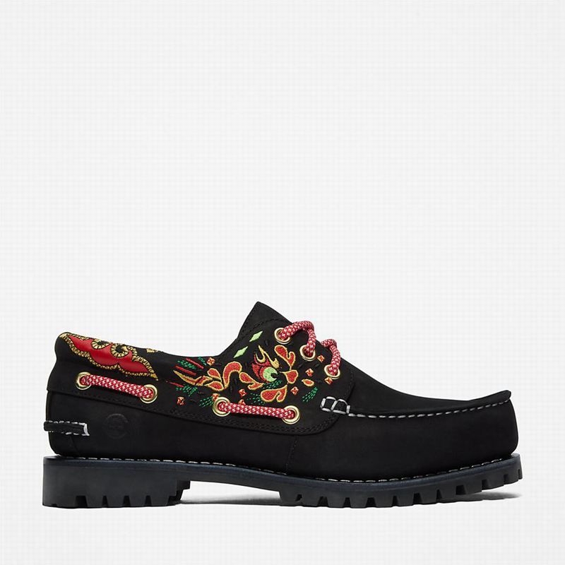Black Timberland 3-Eye Boat Shoes | 85335600