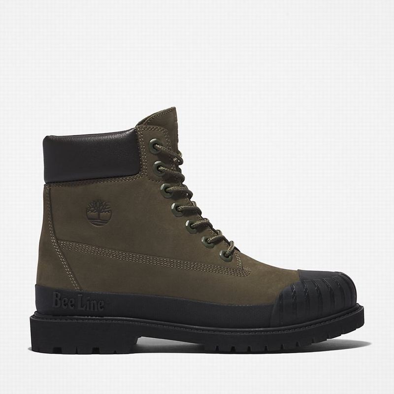 Black Timberland 6 Inch Rubber Toe Boots | 87966287