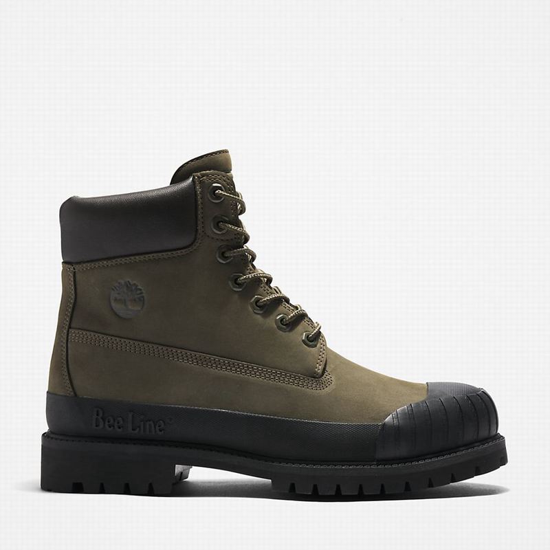 Black Timberland 6 Inch Rubber Toe Boots | 94231168