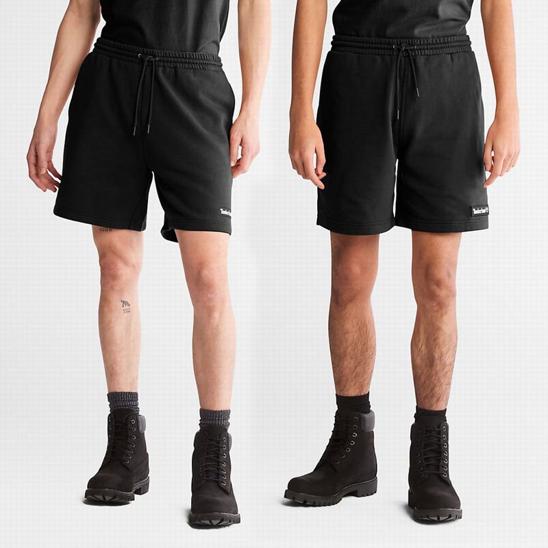 Black Timberland All Gender Swea Shorts | 39298230