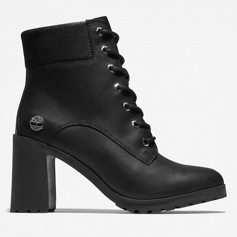 Black Timberland Allington Heeled 6 Inch Boots | 63693034