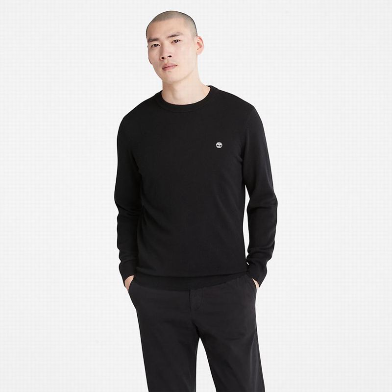 Black Timberland Cohas Brook Crewneck Sweaters | 3197709