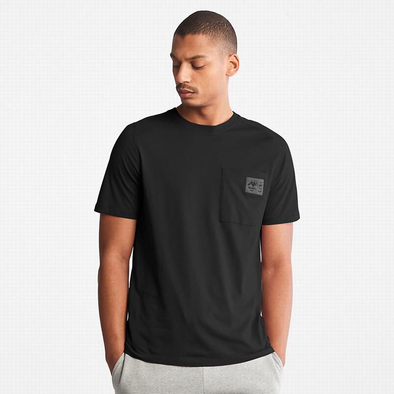 Black Timberland Dunstan River Crew Tee T-Shirts | 85060674