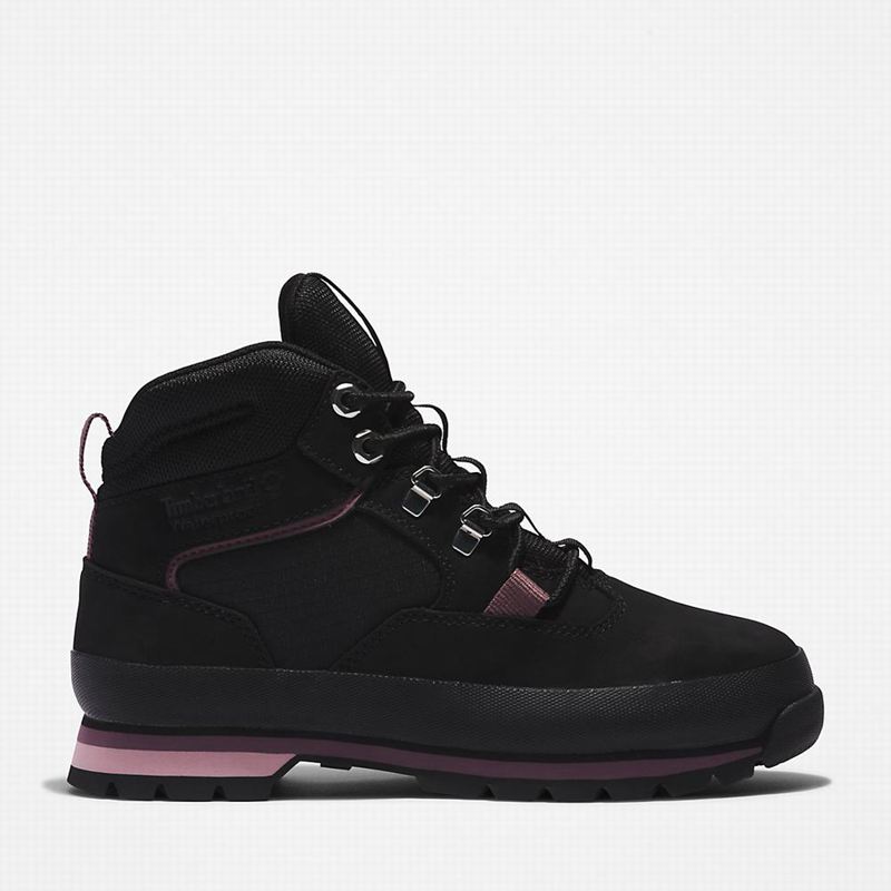 Black Timberland Euro Hiking Boots | 40540359