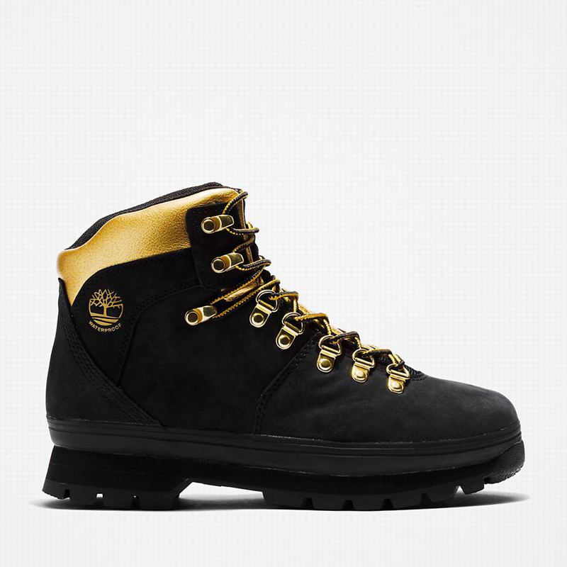 Black Timberland Euro Hiking Boots | 472294