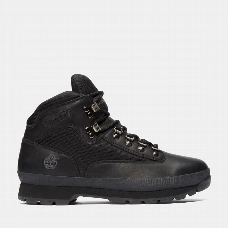 Black Timberland Euro Hiking Boots | 68343277