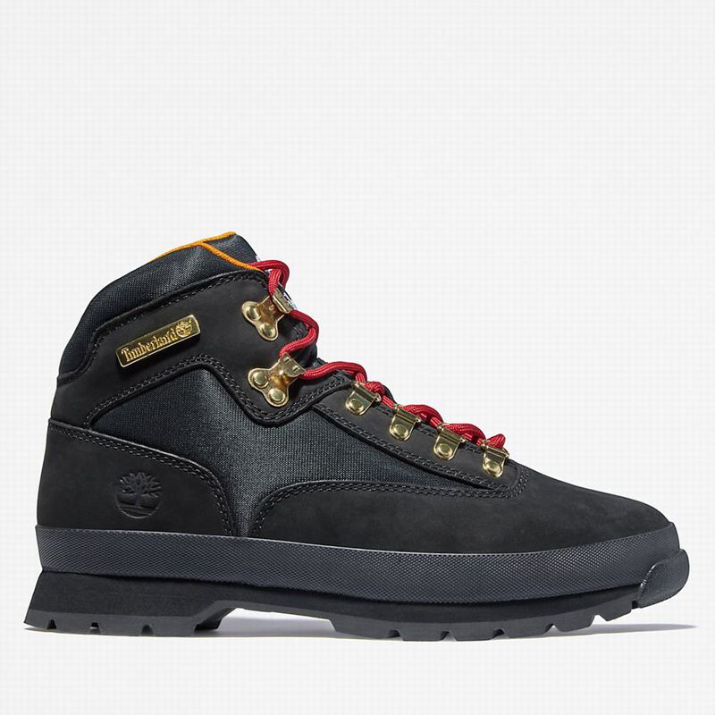 Black Timberland Euro Hiking Boots | 78092660