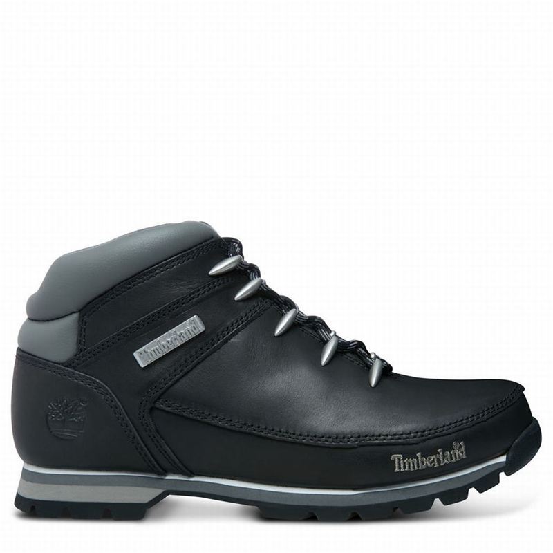 Black Timberland Euro Sprint Hiking Boots | 15795517