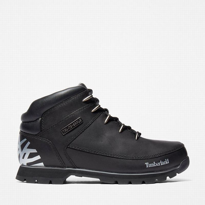 Black Timberland Euro Sprint Hiking Boots | 96336201