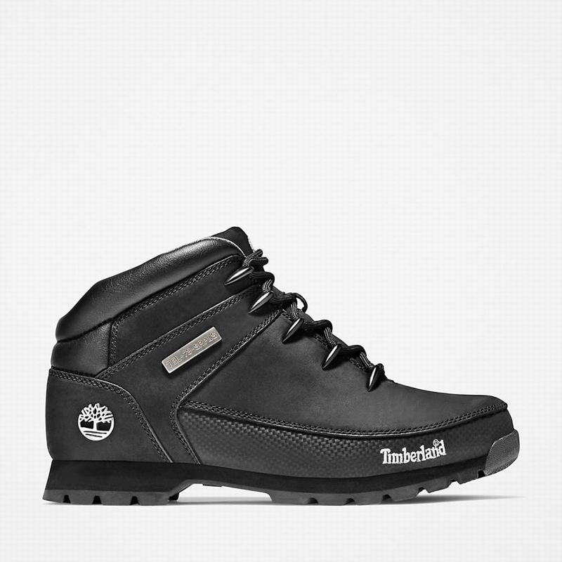 Black Timberland Euro Sprint Mid Hiking Boots | 96161138