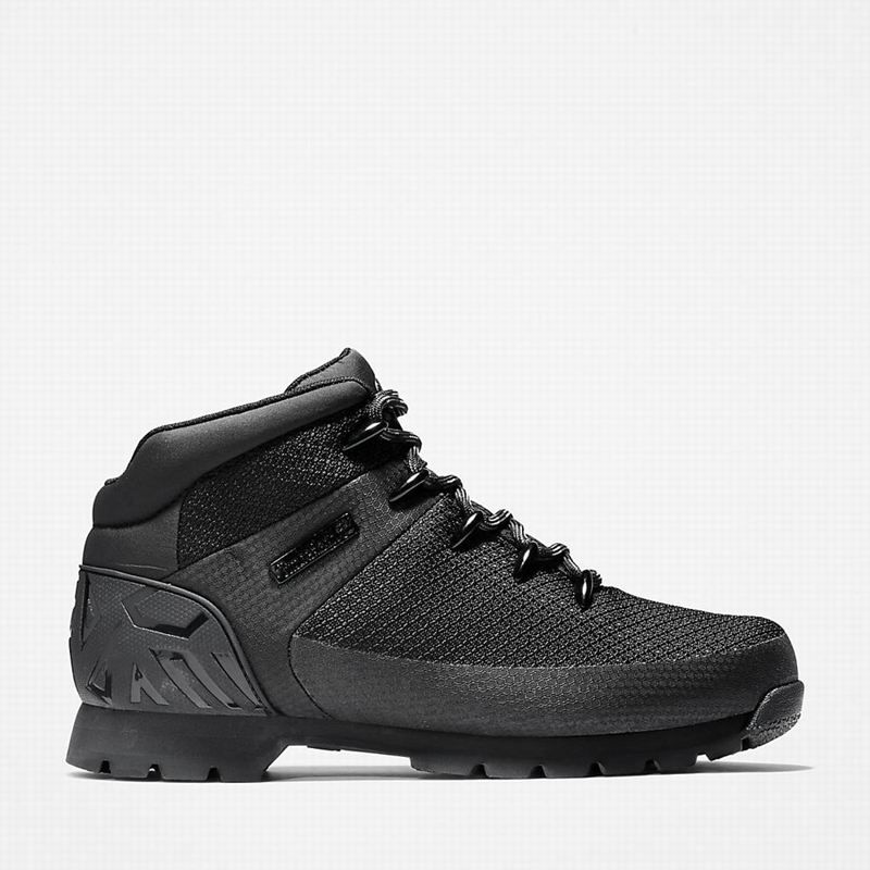 Black Timberland Euro Sprint Waterproof Hiking Boots | 86155337