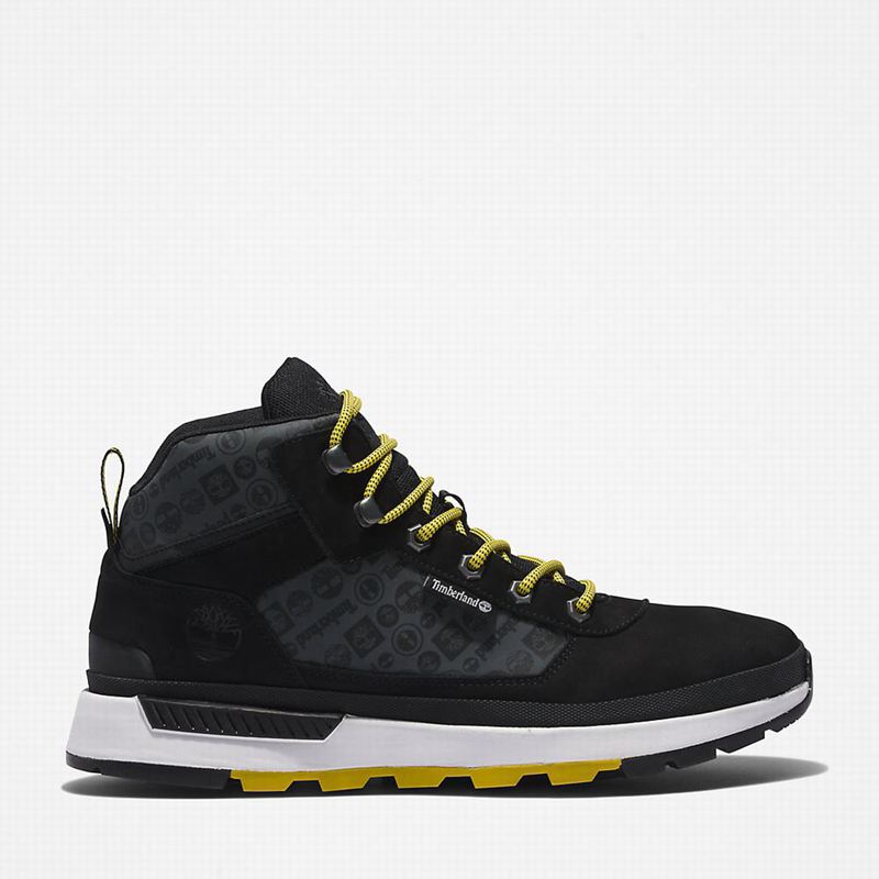 Black Timberland Field Mid Hiking Boots | 75242410