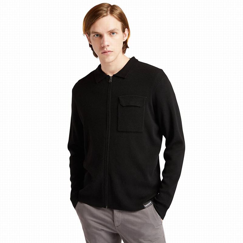 Black Timberland Full-Zip Sweaters | 88535633