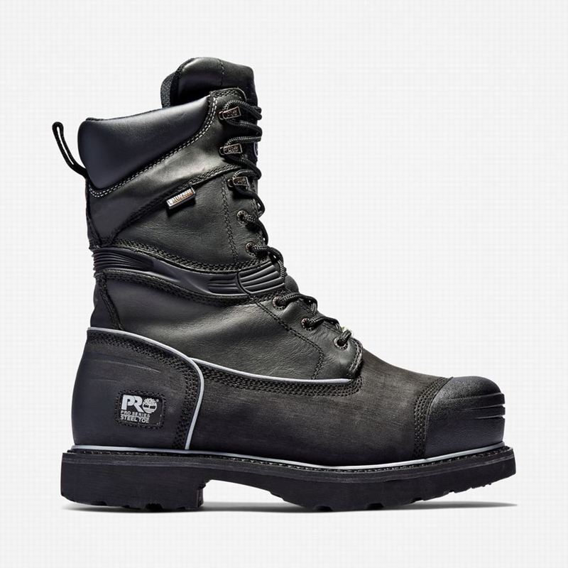 Black Timberland Gravel Pit Met Guard Steel Toe Waterproof Work Boots | 74977931