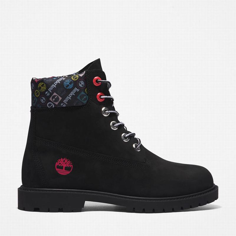 Black Timberland Heritage 6 Inch Boots | 39860316