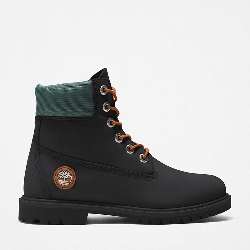 Black Timberland Heritage 6 Inch Boots | 95360495