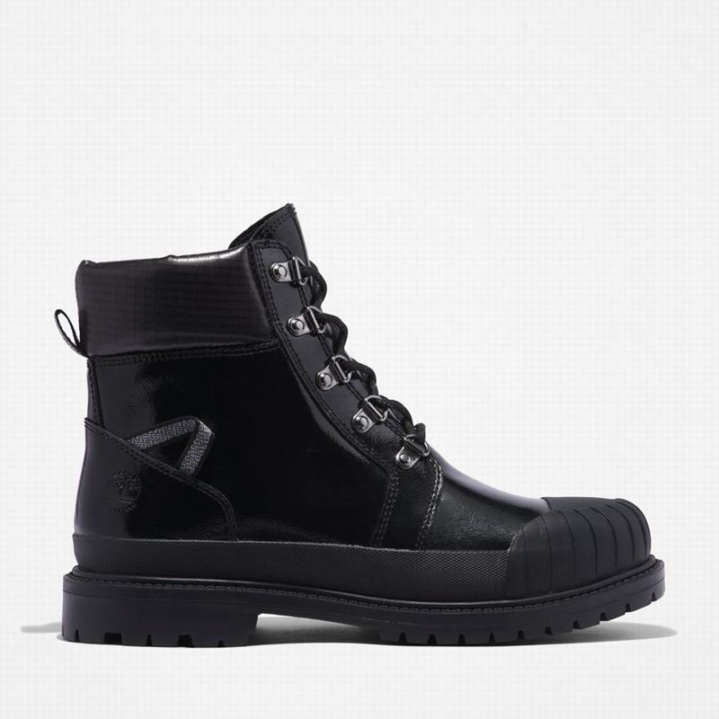 Black Timberland Heritage Rubber-toe Waterproof Boots | 70052071