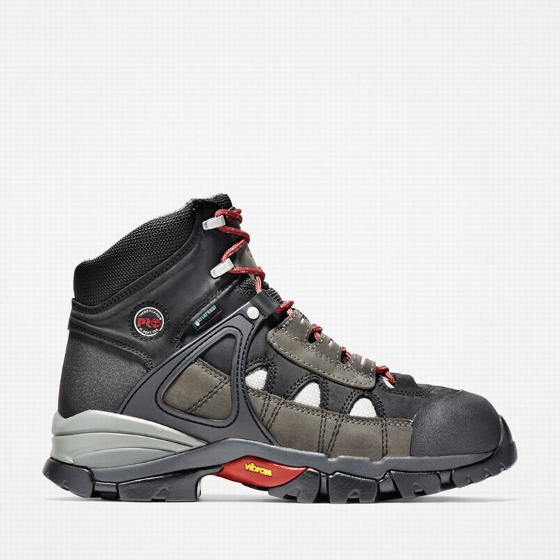 Black Timberland Hyperion Waterproof Work Boots | 76062594