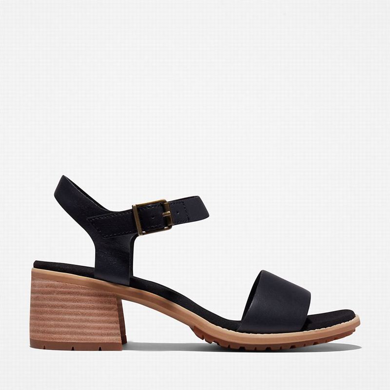 Black Timberland Laguna Shore Sandals | 38570128
