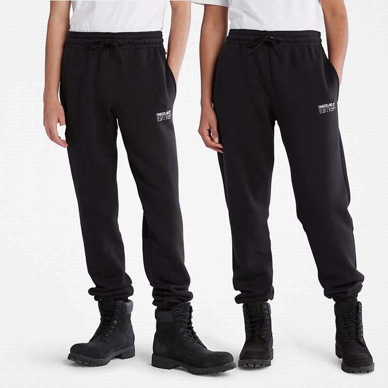 Black Timberland Luxe Comfort Essentials Refibra Tracksuit Bottoms Joggers | 99354227