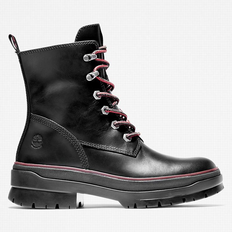 Black Timberland Malynn EK+ Mid Lace-Up Boots | 72437976
