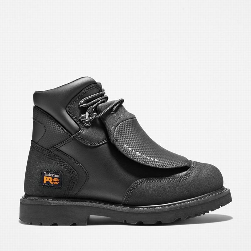 Black Timberland Met Guard Steel Toe Work Boots | 67968846