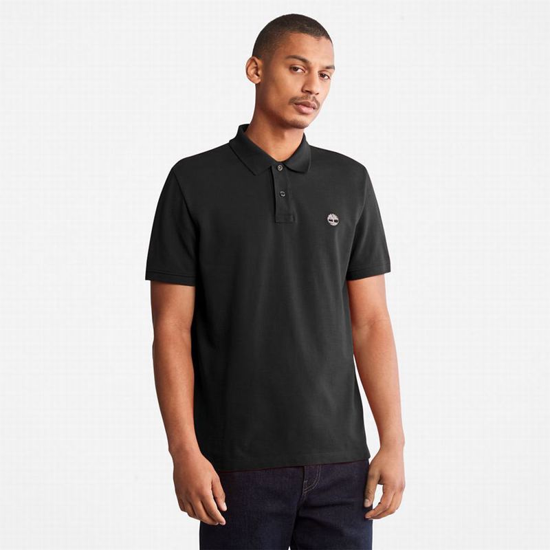 Black Timberland Millers River Pique Polo Shirts | 77517607