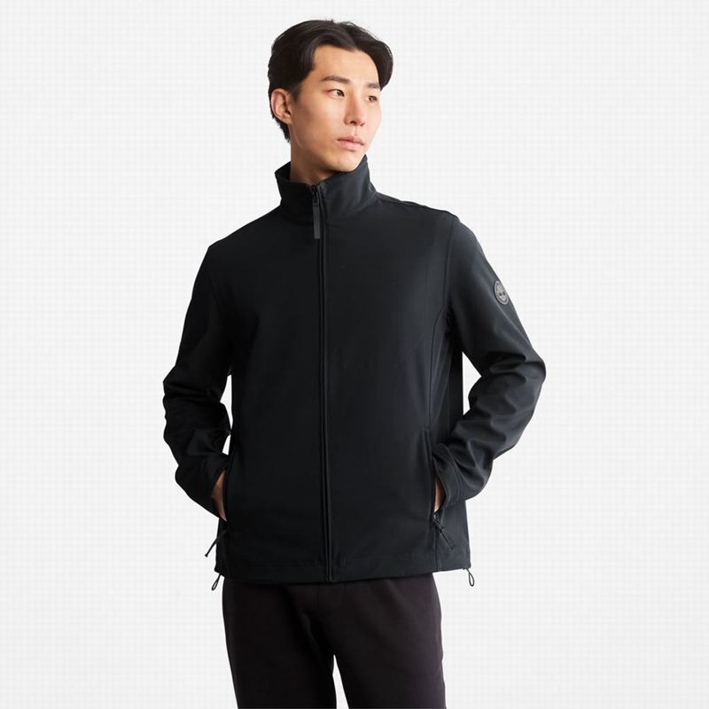 Black Timberland Mount Waumbeck Fleece-Lined Softshell Fleece Jackets | 88877845