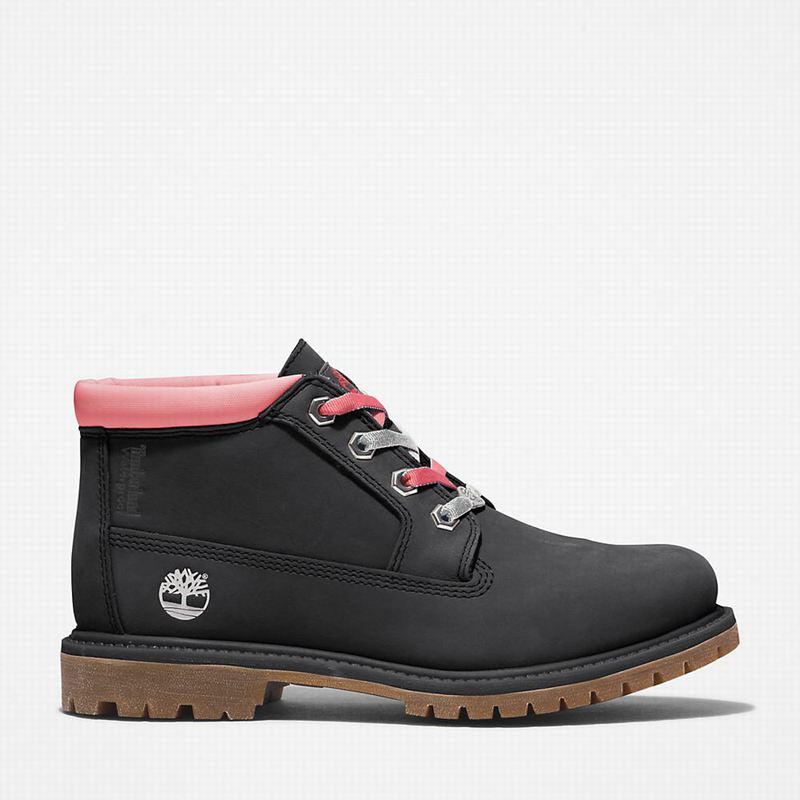 Black Timberland Nellie Warm Chukka Ankle Boots | 97752596