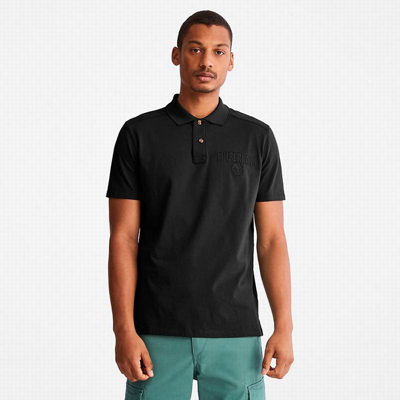 Black Timberland Outdoor Heritage EK+ Polo Shirts | 16593825