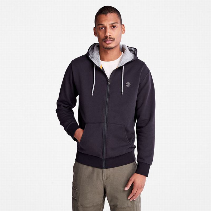 Black Timberland Oyster River Zip Hoodie | 39902046