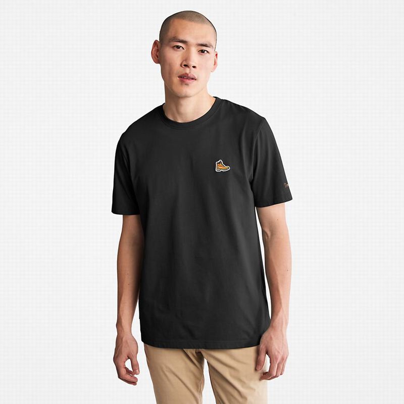 Black Timberland PRO Base Plate Wicking T-Shirts | 25969718
