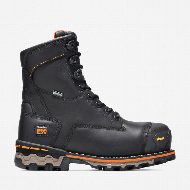 Black Timberland PRO Boondock 8-Inch Waterproof Insulated Comp-Toe Work Boots | 71148957