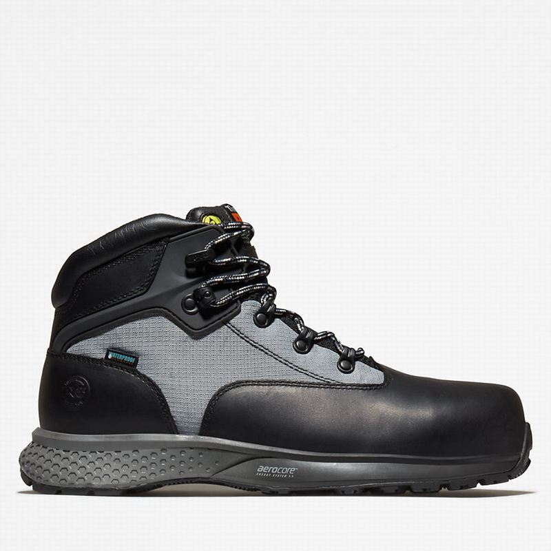Black Timberland PRO Euro Hiker Work Boots | 14578813