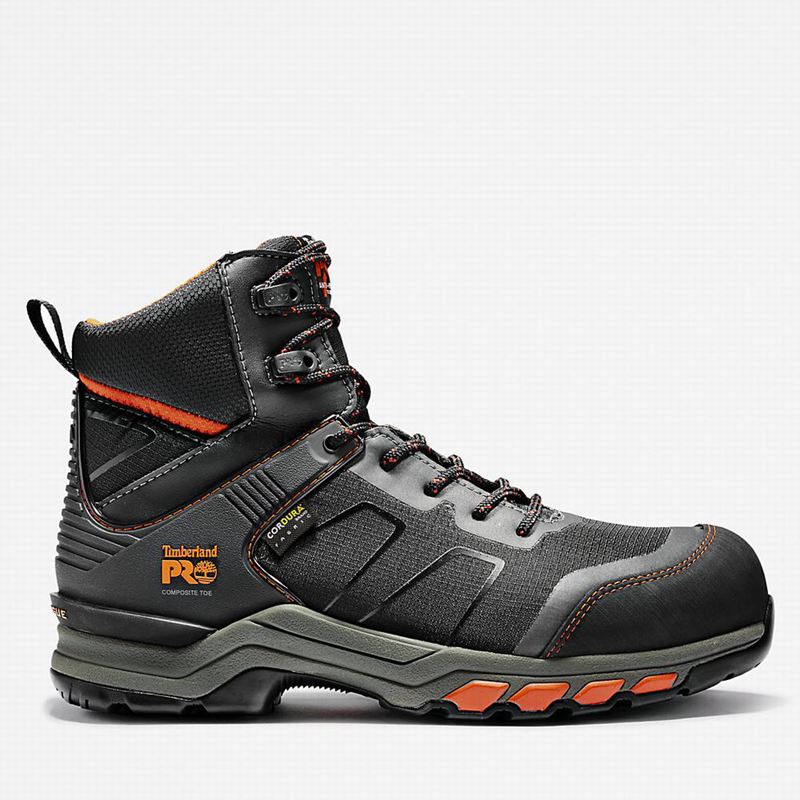 Black Timberland PRO Hypercharge Textile Composite Safety Toe Work Boots | 53327175