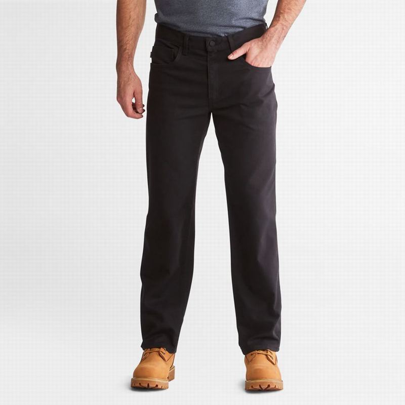Black Timberland PRO Ironhide Flex Canvas Work Pants | 38200482