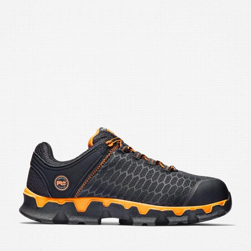 Black Timberland PRO Powertrain Sport Alloy Toe Work Shoes | 78085169