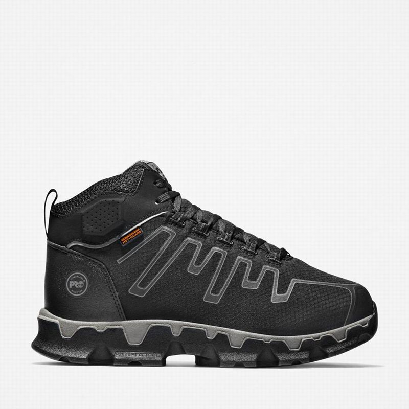 Black Timberland PRO Powertrain Sport Met Guard Alloy Toe Work Boots | 11976060