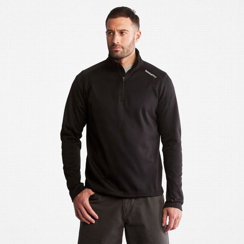 Black Timberland PRO Understory Quarter-Zip Fleece Long Sleeve | 22683910