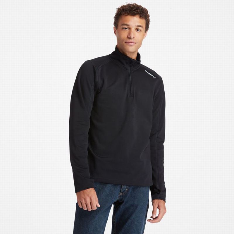 Black Timberland PRO Understory Quarter-Zip Fleece Long Sleeve | 76986036