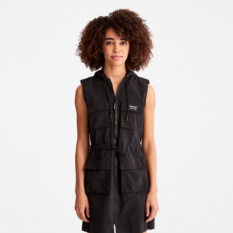 Black Timberland Progressive Utility Hoodie Dress | 39038907
