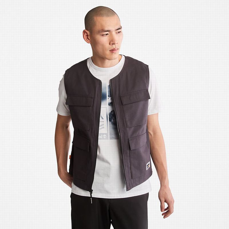 Black Timberland Progressive Utility Multi-pocket Vest | 36295447