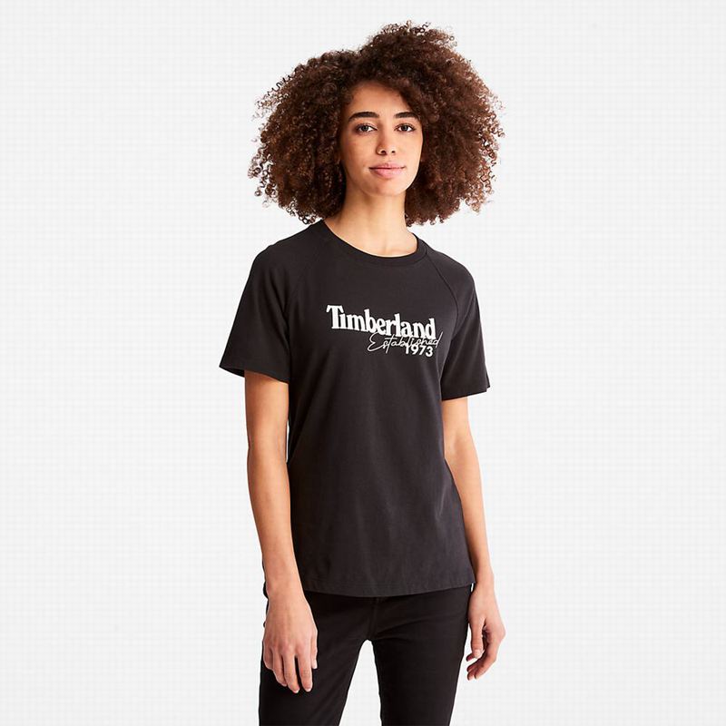 Black Timberland Progressive Utility Pocket T-Shirts | 80384277