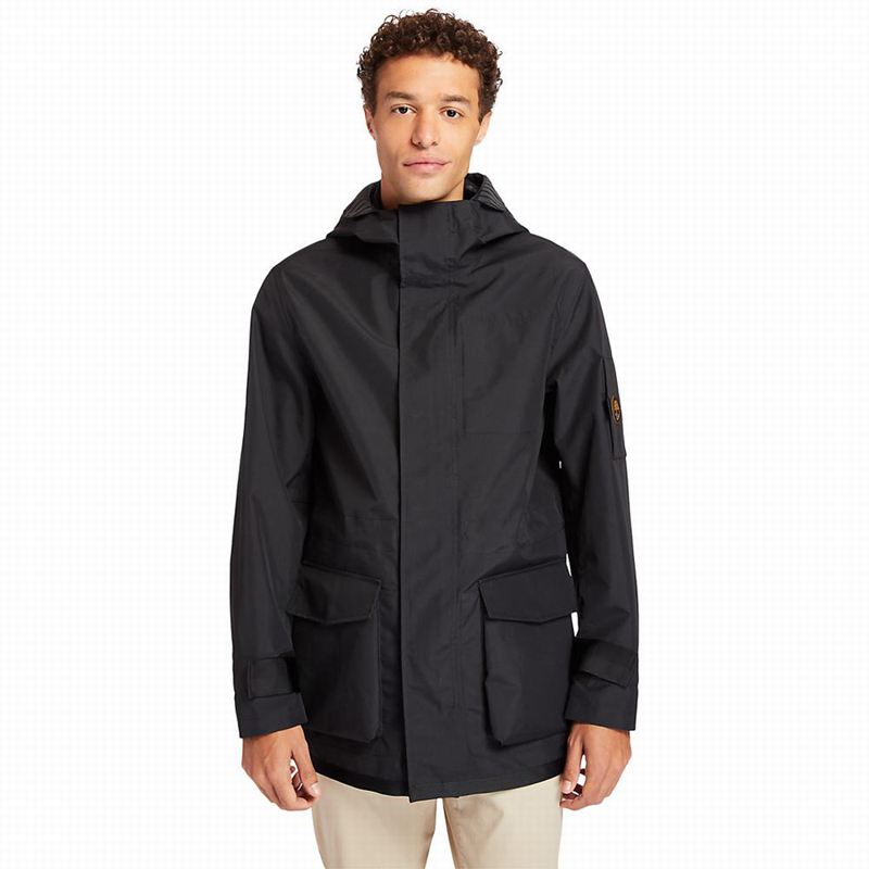 Black Timberland Quilted Overshirt Parka | 23003354